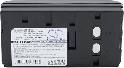 FITHOOD Battery Replacement for Sharp VL-E35U FZ169 VL-L64U VL-HL100U VL-N1S VL-MX7U VL-E31S VL-MX70 VL-MX8U GV9 2100mAh6.0V