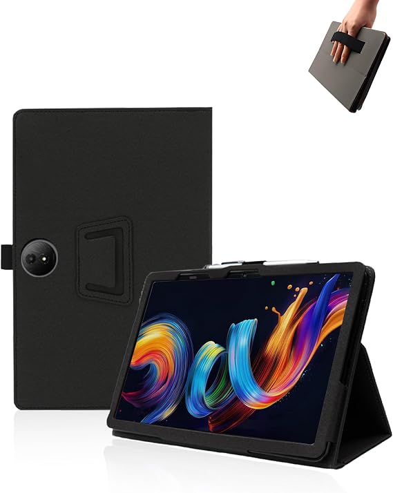 Leather Case for TCL NXTPAPER 11 Plus 11.5" Tablet, Black.