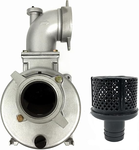 4" IN. Port NPT Thread Inlet and Outlet Semi-Trash Water Pump For 1-Inch Keyed Shafts on 10HP 186F Diesel Engine Replaces Kipor Kama 4-Inch Diesel Water Pump KDP40 KDP40T