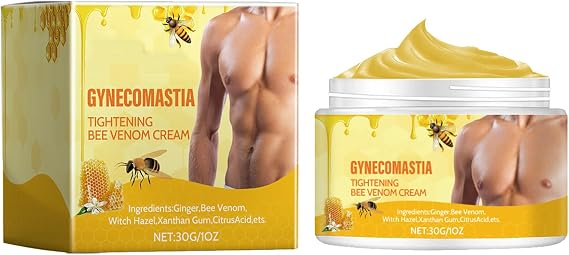 Breast Firming Massage Cream with Bee Venom, Gynecomastia Firming Cream, Cellulite Reduction Cream, Male Chest Massage Cream, Natural Breast Creams