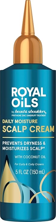 Head and Shoulders Scalp Cream Treatment, Daily Moisture, Anti Dandruff, Royal Oils Collection with Coconut Oil, Scalp Care for Natural and Curly Hair, 5.0 fl oz