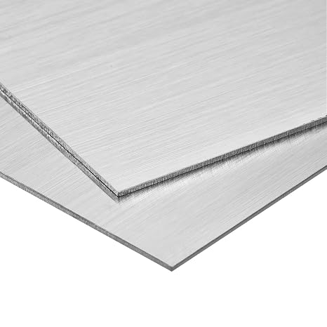 STAINLESS STEEL SHEET 304 BRUSHED METAL SQUARE CUT PLATE PANEL 2mm Thick (2.0x200x200mm)