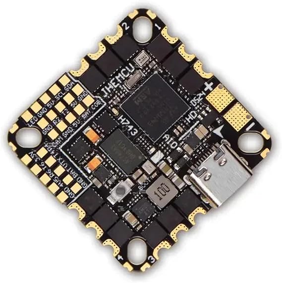 GH743AIO-HD 50A AIO Flight Controller with AM32 ESC and Dual ICM-42688 Gyros (50 Amps)