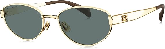 BOLON Unisex Full Titanium Oval Retro Universal Fit UV400 Sunglasses BX7002