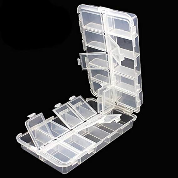 Premium 20 Compartments Tackle Boxes, Tackle Utility Boxes, Plastic Box Storage Organizer Box Adjustable, Fishing Tackle Storage Box Organizer