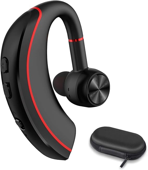 NANAMI Bluetooth Headset V5.0, 320Hrs Ultralight Wireless Earpiece with Rotatable Mic, Hands-Free Noise Cancelling in-Ear Earbuds for iPhone Android Cell Phone/Laptop/Trucker