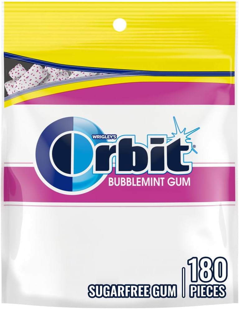 Orbit Chewing Gum White Bubblemint, 180-Count 8.8oz