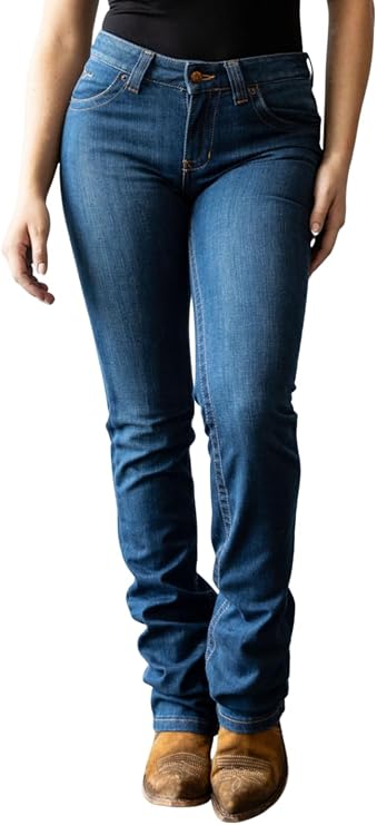 Kimes Ranch Women's Betty 17 Western Modest Bootcut Mid Rise Straight Fit Extra-Durable Shape-Saving Jean