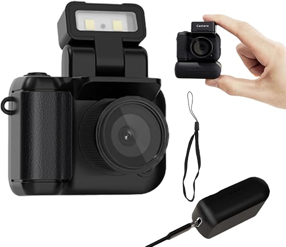 Gugxiom Mini Keychain Camera, 1080P 1.44 inch Small Nostalgia Retro Camera