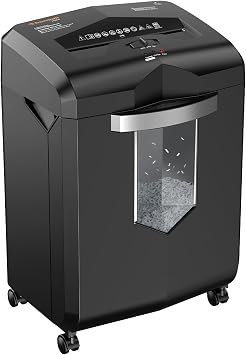 Bonsaii 16-Sheet Microcut Paper Shredder, 60-Minute Home Office Heavy Duty Shredder for CD/Credit Card, P-4 Level with 6-Gal Pullout Bin C149-D