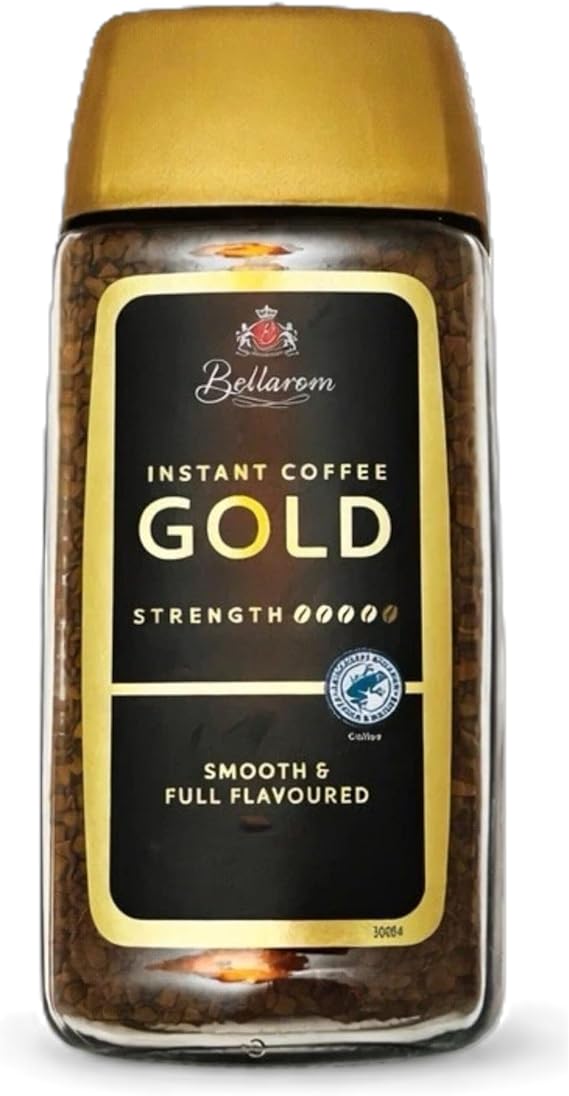 Tropical Gold Bellarom Instant Coffee Gold Blend 200g – Premium Rich Aroma Smooth Taste Freeze Dried Coffee Granules Strong Full Flavour Everyday Coffee