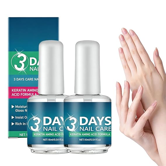 3 Days Nail Care Oil with Keratin, 2026 New Keratin Nail Strengthener, Hydrating for Dry and Fast Strengthening, Fragile & Weak Nails (2pcs)