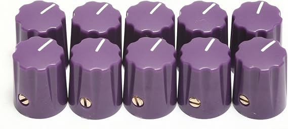 LOT of 10 Purple Davies Clone Knobs 1900h w/Brass Insert