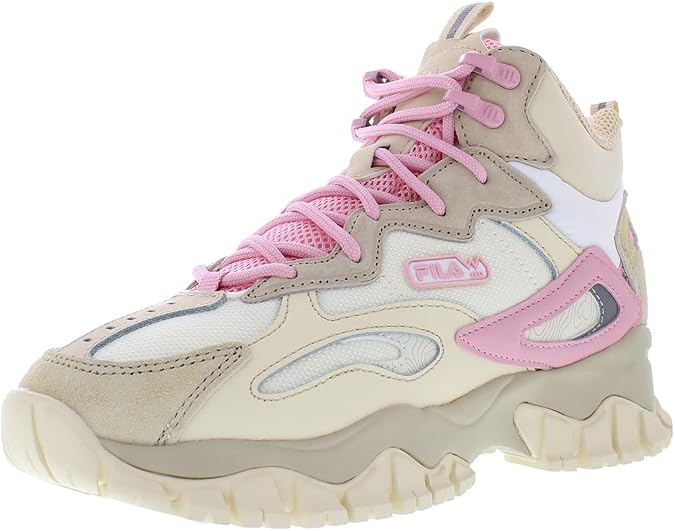 Fila Ray Tracer Tr 2 Mid Womens Shoes Size 6, Color: Khaki/Pink