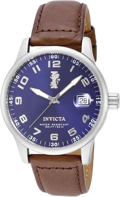 Invicta Men's I-Force 44mm Stainless Steel and 18k Gold Ion-Plated and Brown/Black Leather Watch (Model: 12823, 15255, 21393)