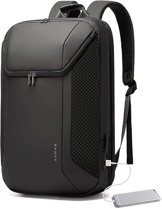 BANGE Smart Business Laptop Backpack Waterproof can fit 15.6-17.3 Inch Laptop with 3.0 USB charging port for men and women