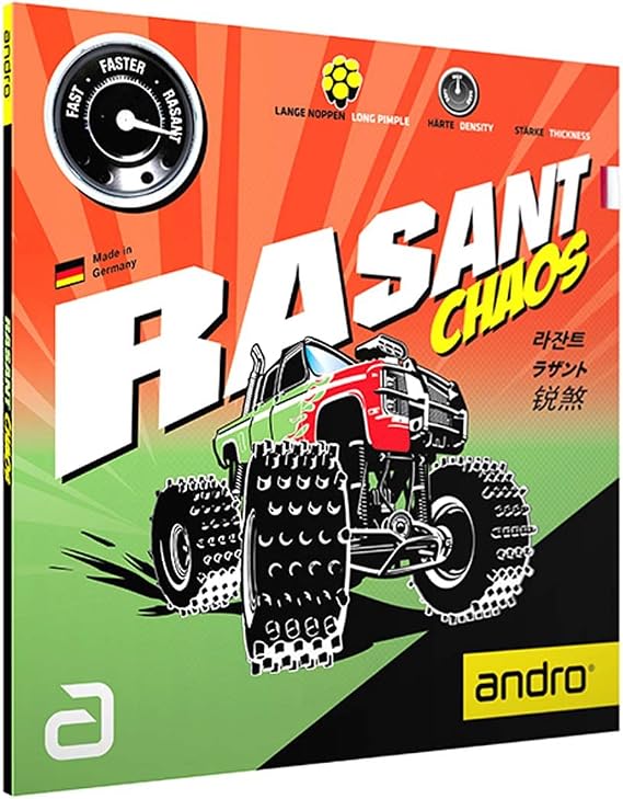 andro 112279 Table Tennis High Grain Rubber Rasanto Chaos