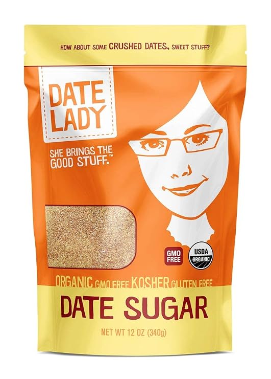 Organic Date Sugar, 12 oz | 100% Whole Food Sweetener | Vegan, Paleo, Gluten-free & Kosher | 100% Ground Dates | Contains Fiber from the Date (1 Bag)