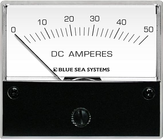 Blue Sea 8022 DC Analog Ammeter - 2-3/4 Face, 0-50 Amperes DC