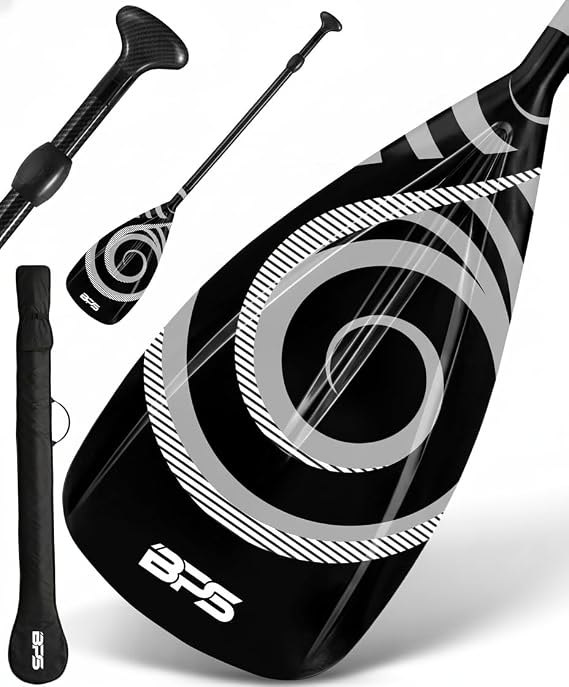 BPS New Zealand 2-Piece Adjustable Stand-up Paddle Board Paddle, Carbon Fiber Shaft -  with Carrying Paddle Bag