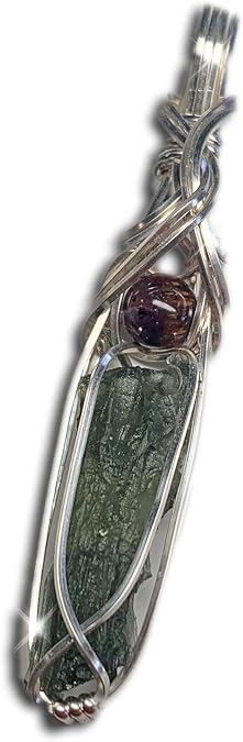 Genuine Moldavite Crystal with Super Seven Crystal Necklace Pendant Real Czech Republic Tektite Healing Stones Jewelry Super 7 Graduation Gift M7G