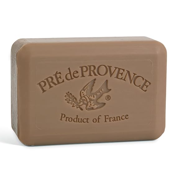 Pre de Provence Artisanal Soap Bar, Enriched with Organic Shea Butter, Natural French Skincare, Quad Milled for Rich Smooth Lather, 8.8 Ounce, Patchouli
