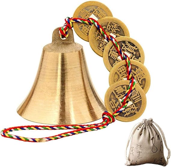 Chinese Feng Shui Bell for Wealth and Safe, Peace and Success,Feng Shui Element, Door Chime or Decor