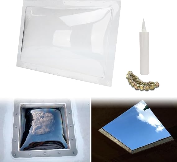RV Skylight Outer Dome,18"x26" OD Universal Skylight (Clear) | Fits all Standard 14" x 22" Skylight Openings, Replacement Travel Trailer RV Camper Truck Replace# SL1422C