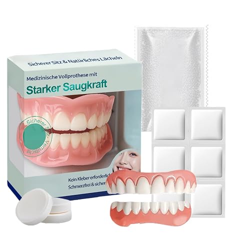 1 Pair Full Den/ture,Multi-functional Shaping Silicone Denture Set,Silicone Dentures Full Mouth,Clip on Veneers Top and Bottom,Easy-Fit Sili/cone Den/tures,False Teeth,Upper/Lower Set,for Daily Use