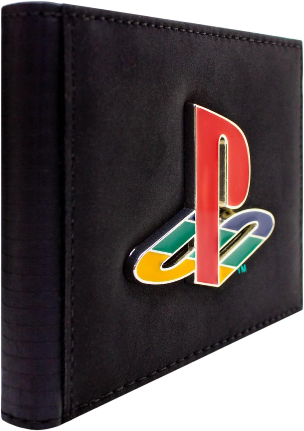 PS Play Iconic Station Emblem Power Your Dreams Wallet Bi-Fold ID & Card Holder, Black
