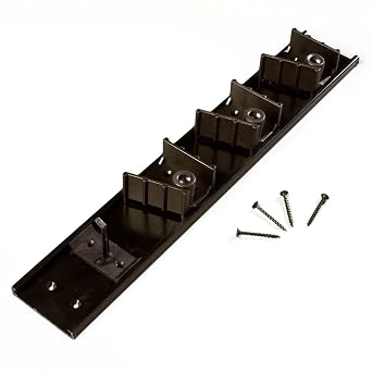 Carlisle FoodService Products 4073100 Roll 'N Grip Mop, Broom and Tool Holder / Storage System, 3 Positions + 1 Hook