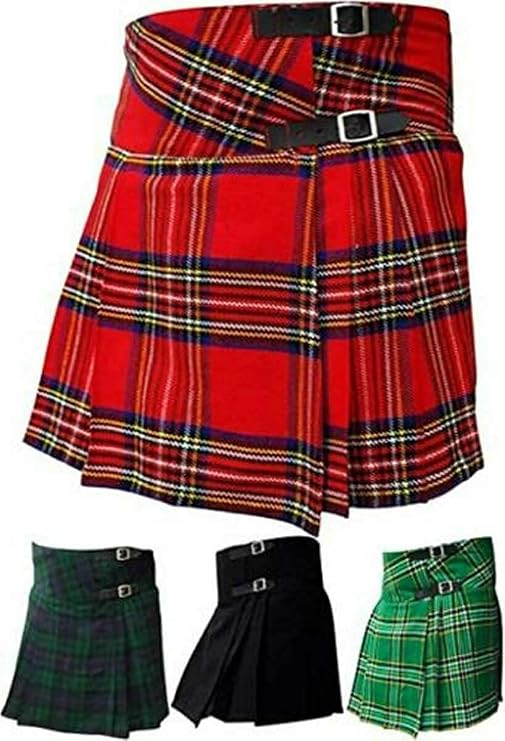 AAR Women's Scottish Kilts Skirt 16inch Length Ladies Billie Black Watch, Royal Stewart, Irish Heritage Tartans , 10