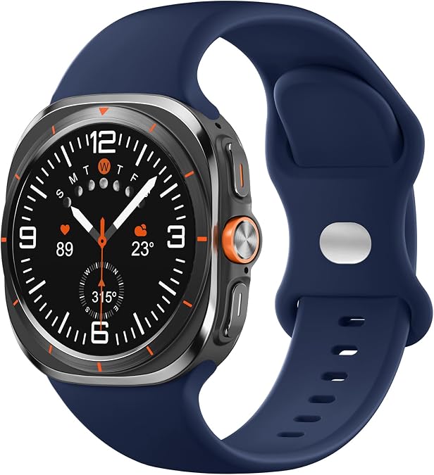 Easuny Sport Band for Samsung Galaxy Watch Ultra 2 (2026)/Ultra (2025/2024) Bands, Soft Silicone Waterproof Loop Replacement Strap for Galaxy Ultra Watch Band 47mm for Men