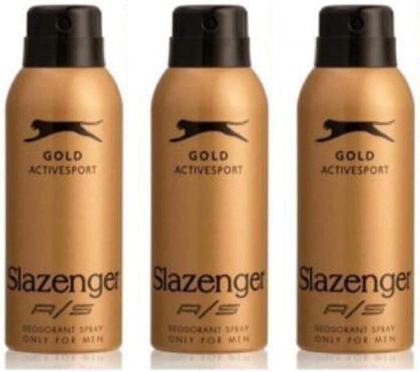 Slazenger Active Sport Gold Deo 150 Ml Erkek Deodorantı X 3 Adet