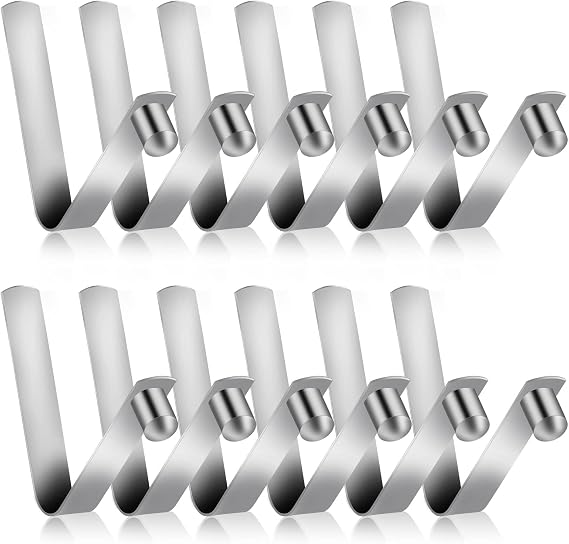 Sliverdew 12pcs 6mm Stainless Steel Push Button Spring Clips for Tent, Kayak Paddle, Camping