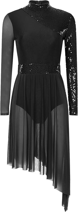 Women's Sparkly Lyrical Dance Costume Contemporary Dancewear