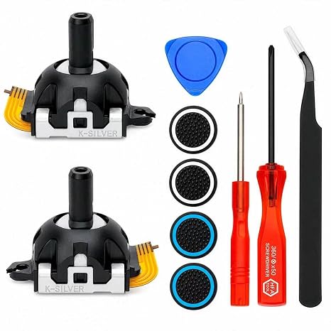 2-Pack Joystick Replacement Kit for PlayStation Portal PS Portal Console/PS5 VR2,Analog Thumb Stick Repair Hall Effect Joystick for PS5 Portal/PSVR2 Controller(Left and Right Joystick)