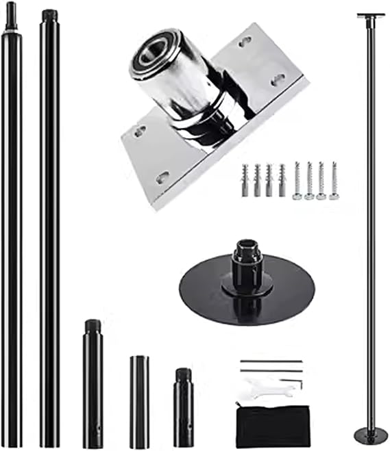 JXYQZD Spinning Dancing Pole for Home, Spinning Static Dancing Pole Professional Dance Pole Removable 45mm for Home Gym Club Bar, 440LBS Weight