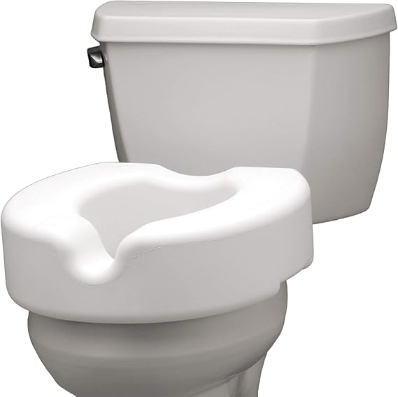 NOVA Toilet Seat Riser Adds 5 of Height, Raised Toilet Seat with 300 lb Weight Capacity, Universal Fit, Slip-Resistant Bathroom Safety Aid for Elderly & Seniors