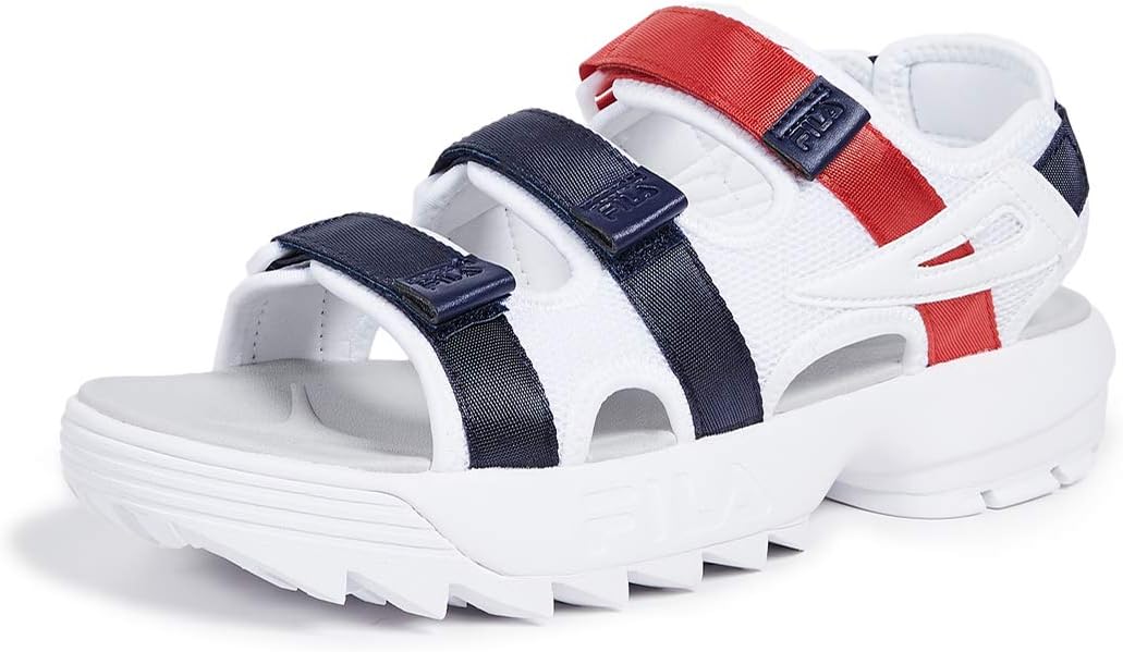 Fila Disruptor Sandal White Navy Red 10 D (M)