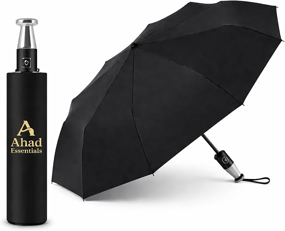 Compact Travel Umbrella Automatic Open, Windproof & Heavy Duty, Lightweight Portable Travel Umbrella with Strong Frame for Rain & Sun Protection