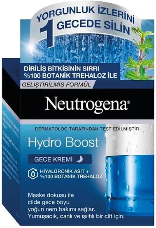 Neutrogena Hydro Boost Gece Kremi Tüm Cilt Tipleri İçin 50 ml, TYC65RWL5N170417942520635