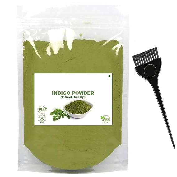 Indigo Po.wder Organic for Hair Black Colour (200 Grams), Natural Avuri Leaf Powd.er, Neela Amari, Neel Patti, Neelayamari, Neli Aku, Indico. Po.wder