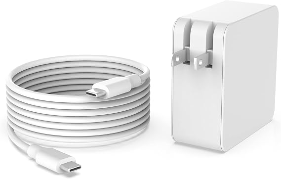 65W Fast Charger Fit for Samsung Laptop Charger, Galaxy Book Pro, Pro 360, Notebook, Ep-Ta865 & More Devices with USB Type C Connector, Foldable Scratch-Resistant Plug, PD, Detachable 7.5FT Cable
