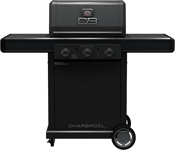 Charbroil Pro Series with Amplifire Technology 3-Burner Propane Gas Grill and Griddle Cabinet, Black - 463365124