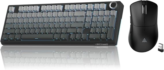 SOLAKAKA Mechanical Keyboard and Mouse (KI99PRO SM805,Gradient Black)