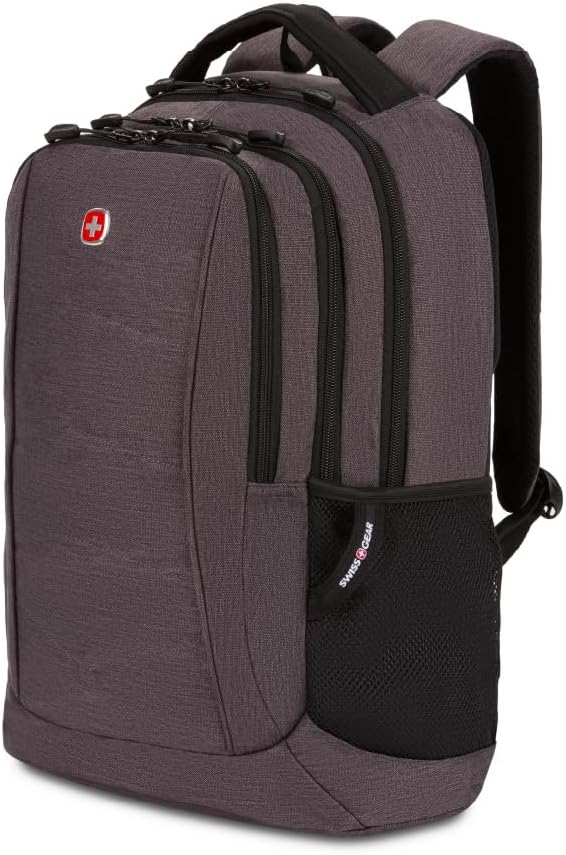 SwissGear 5668 Laptop Backpack, Dark Gray Heather, 18.25 In