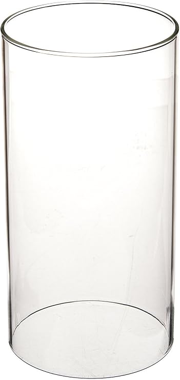Borosilicate Glass Cylinder Clear Glass Chimney Glass Lampshade Clear Candle Holder Open End Height 8 inch Diameter 3 inch 2 Pack
