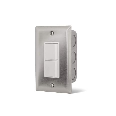Infratech Single Duplex Stack Switch, in-Wall Control for Indoor Use, 14-4300