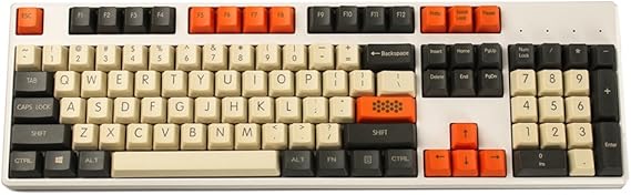 YMDK Carbon Top Print 60 87 104 Keycaps Thick PBT OEM Profile Keycap for MX Mechanical Keyboard (Only Keycap) (104)
